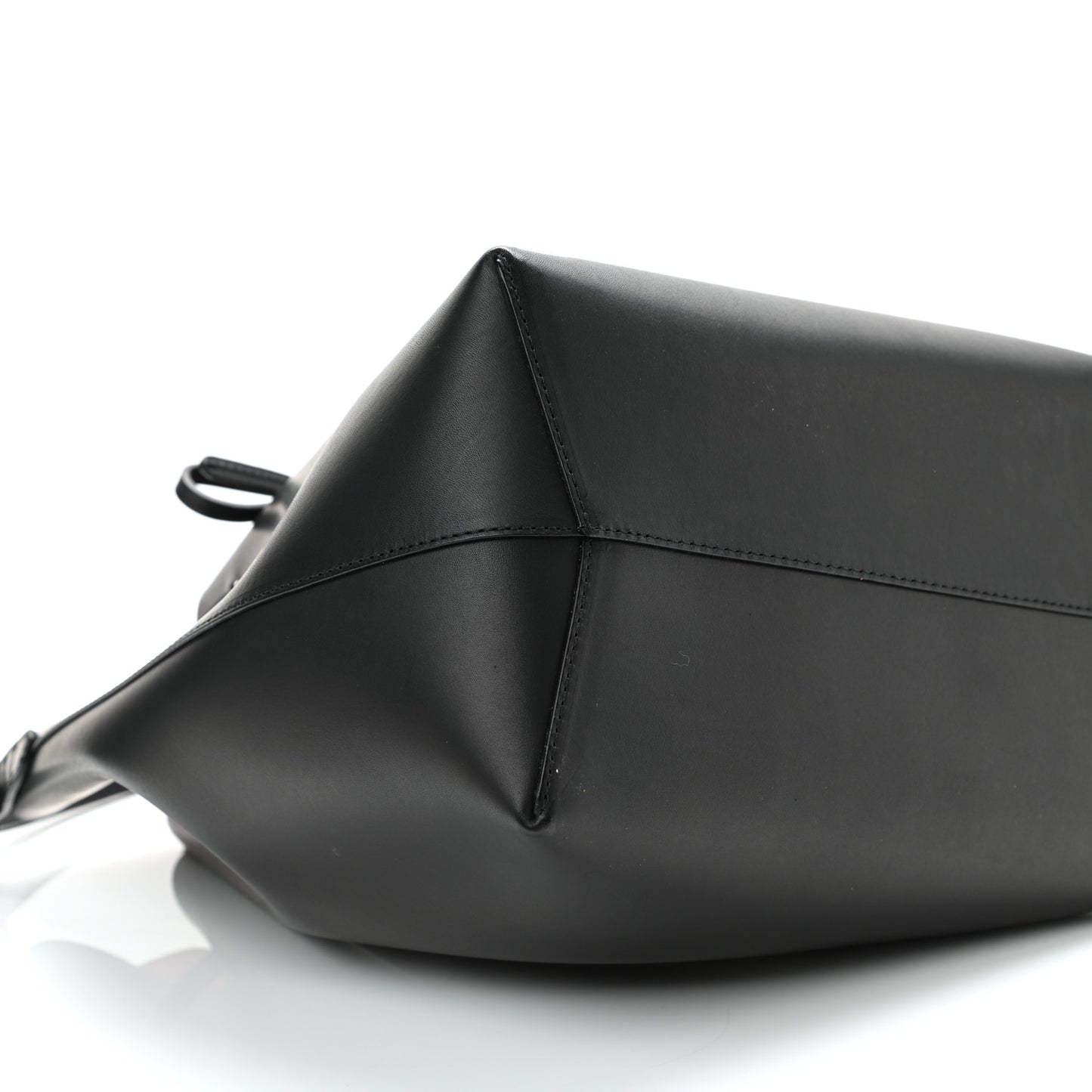 Calfskin Mini Bucket Bag Black Flamma