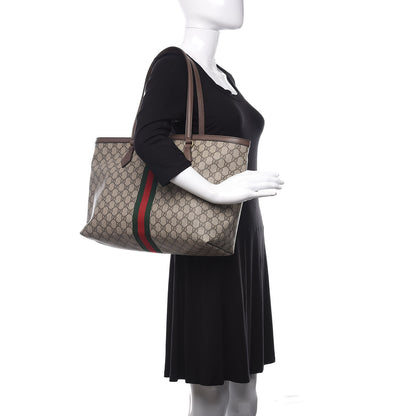 Gucci GG Supreme Monogram Medium Ophidia Shopping Tote Brown 2 of 10