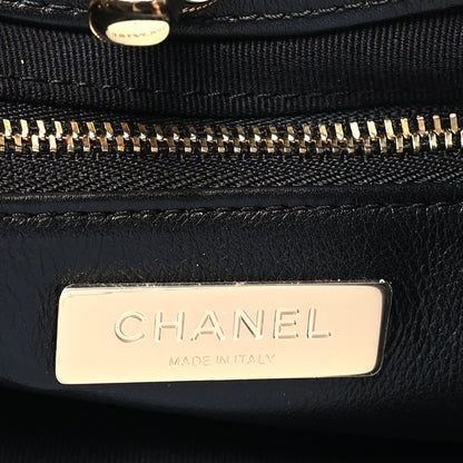 Chanel Patent Calfskin Quilted Mini 31 Shopping Bag Burgundy Black 6 of 10