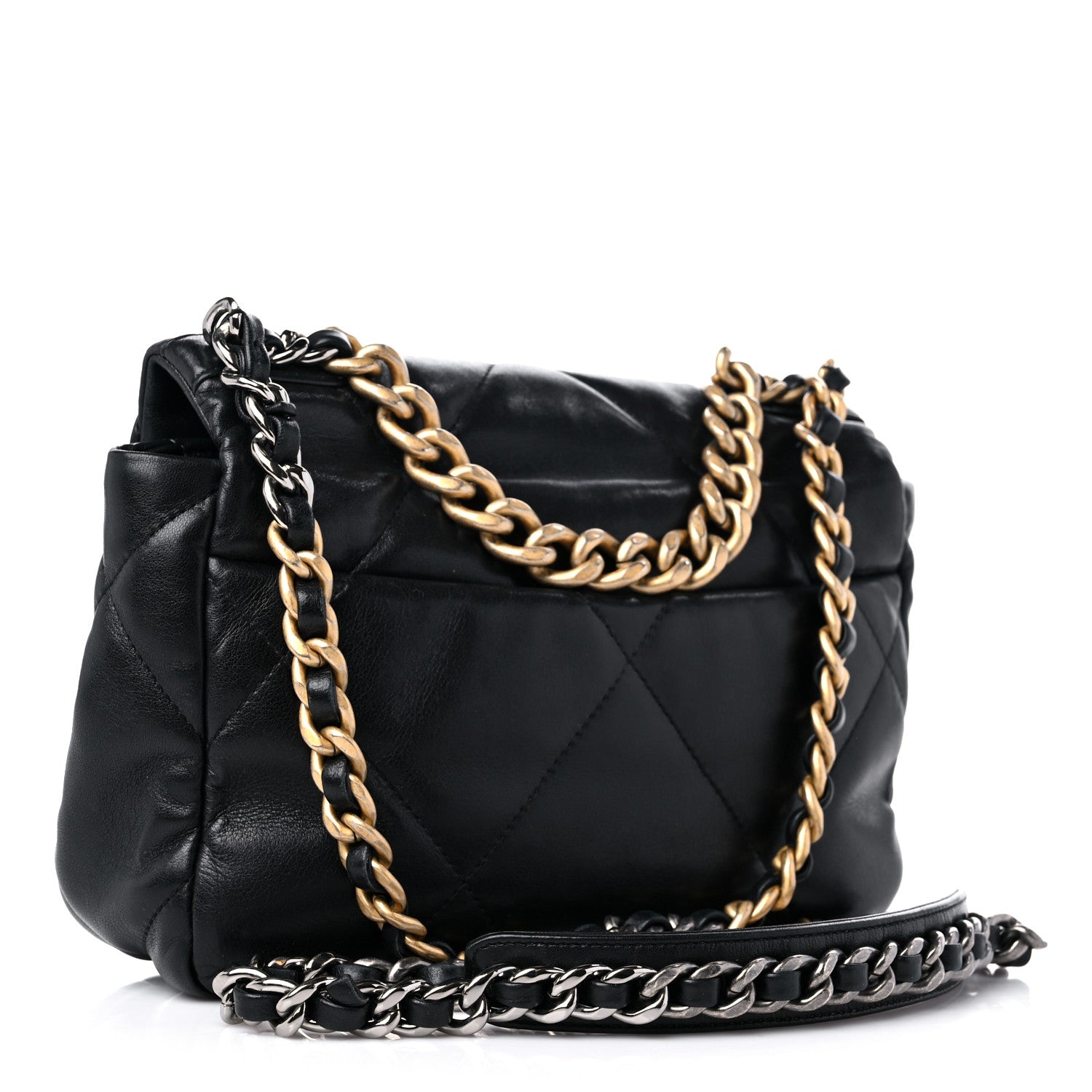 Chanel Lambskin Quilted Medium Chanel 19 Flap Black 3 of 13