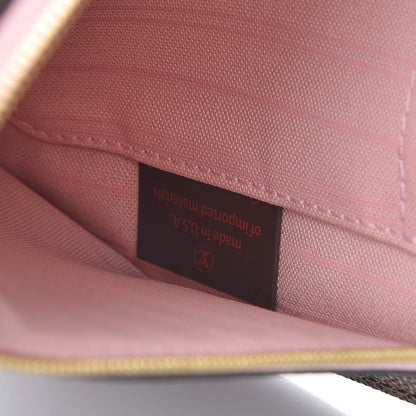 Louis Vuitton Damier Ebene Neverfull MM GM Pochette Rose Ballerine 7 of 8