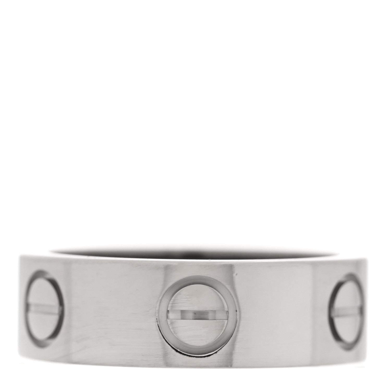 Cartier 18K White Gold 5.5mm LOVE Ring 48 4.5 1 of 4