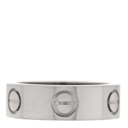 Cartier 18K White Gold 5.5mm LOVE Ring 48 4.5 1 of 4