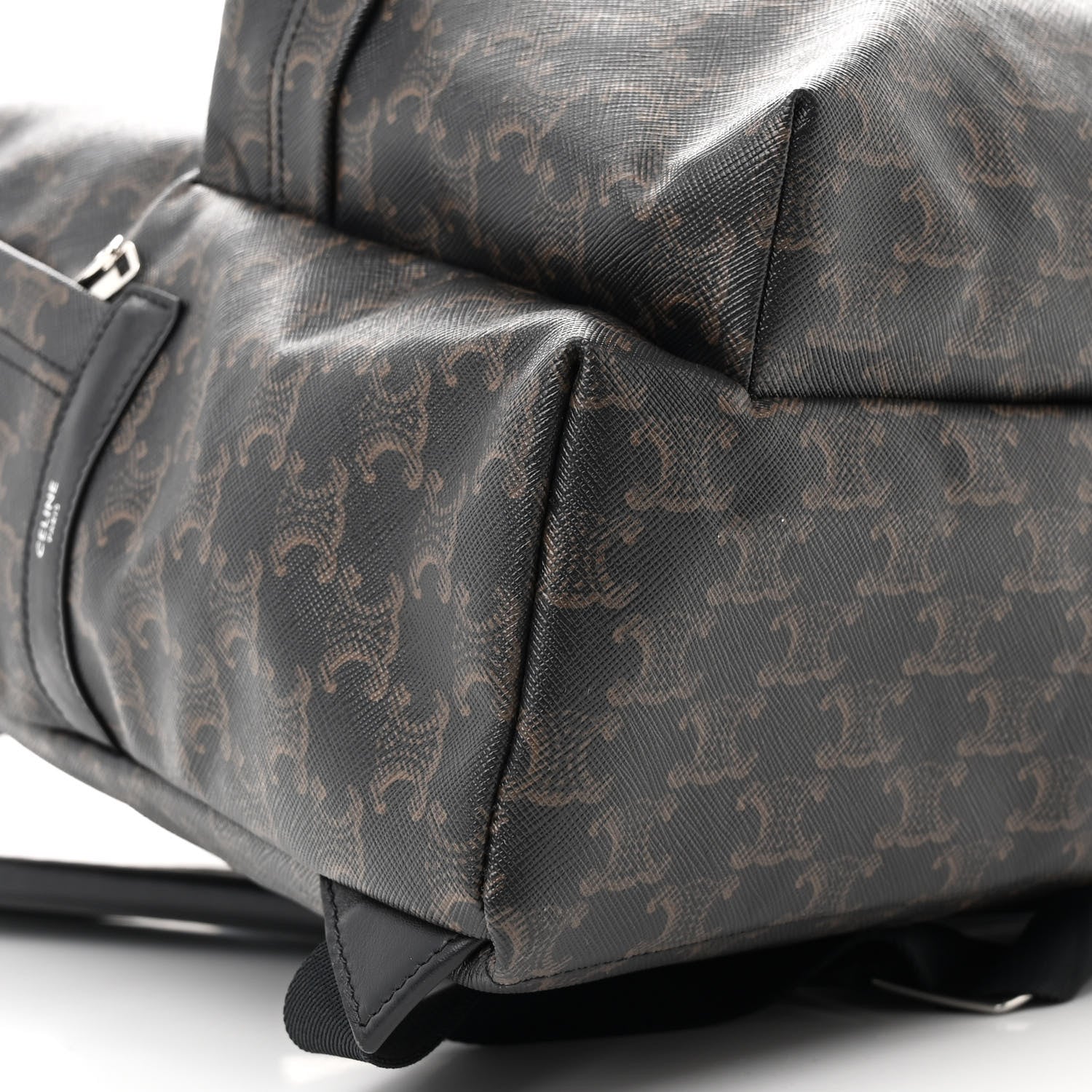 Celine Triomphe Canvas XL Calfskin Backpack Black 10 of 11