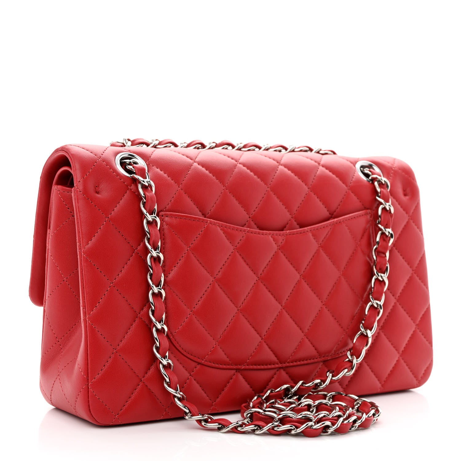 Chanel Lambskin Quilted Medium Double Flap Red 3 of 11