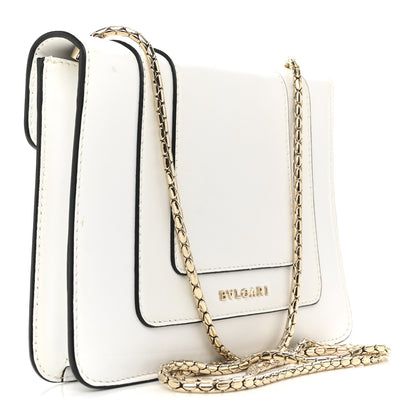 Bulgari Calfskin Small Serpenti Forever Crossbody Bag White Agate 4 of 13