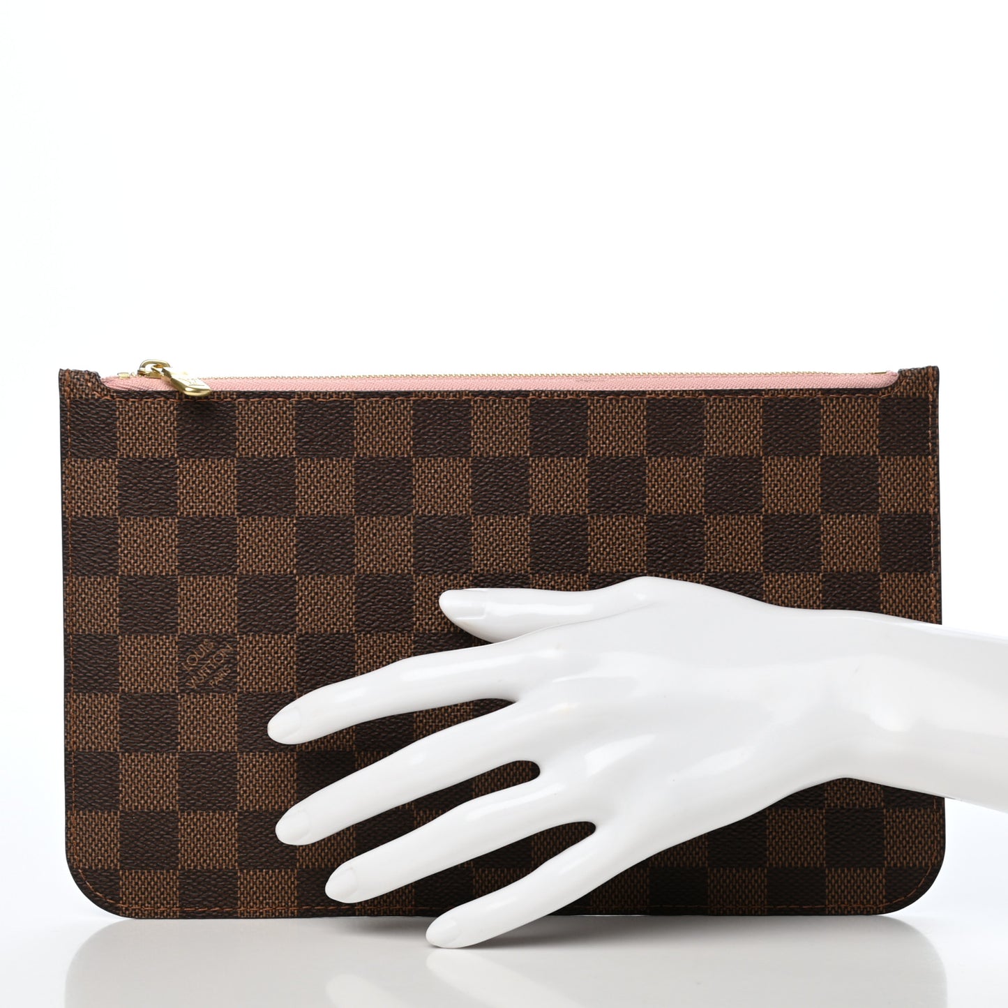 Damier Ebene Neverfull MM GM Pochette Rose Ballerine