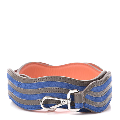 Fendi Suede Calfskin Waves Strap You Blue 1 of 3