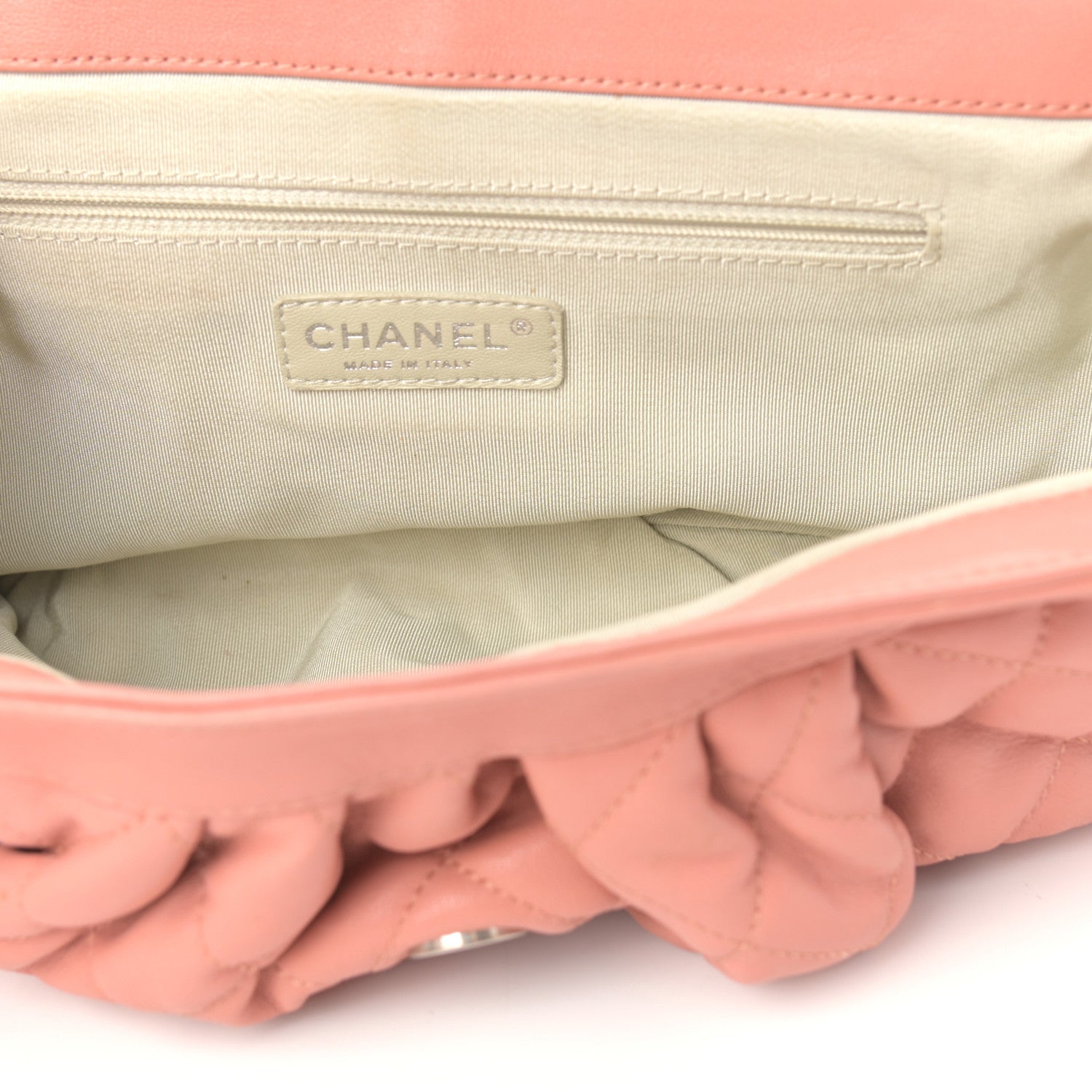 Chanel Washed Lambskin Quilted Medium Chain Around Messenger Salmon 5 of 13