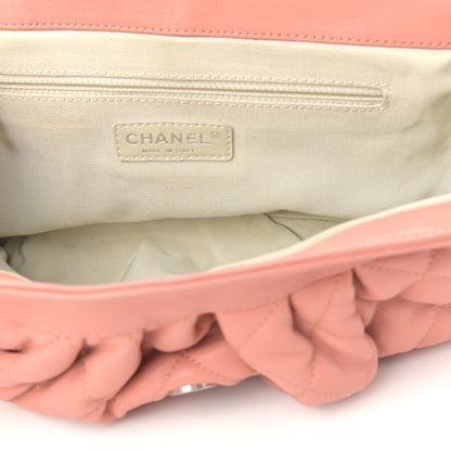 Chanel Washed Lambskin Quilted Medium Chain Around Messenger Salmon 5 of 13
