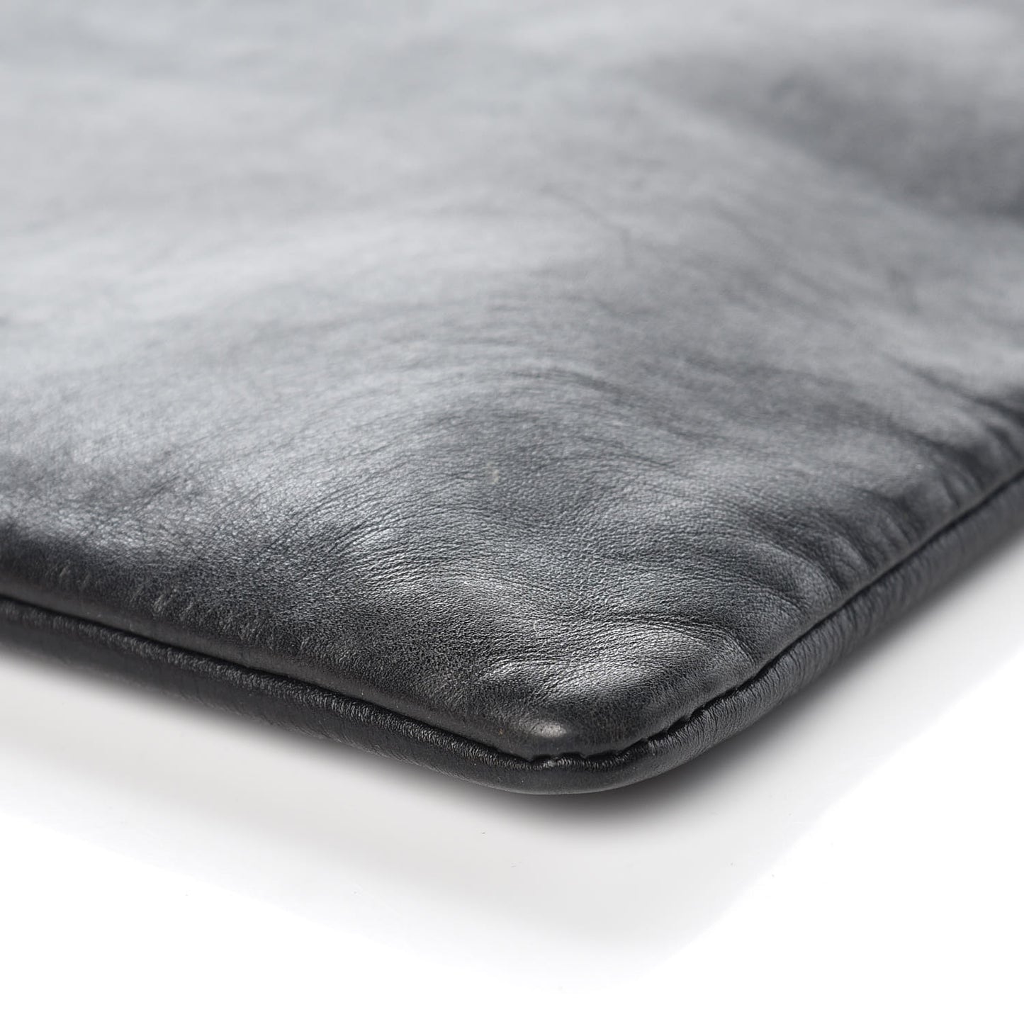 Calfskin Zipped Clutch Black