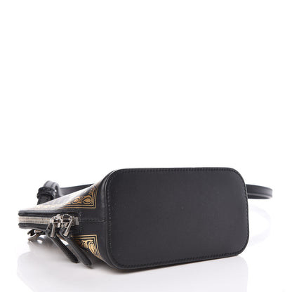 Gucci X SEGA Calfskin GUCCY Stars Mini Dome Shoulder Bag Black Gold 4 of 9