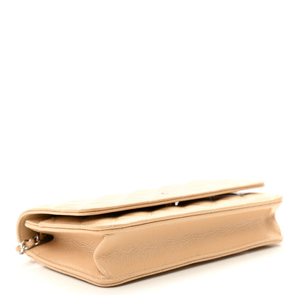Chanel Caviar Quilted Wallet on Chain WOC Beige 4 of 11