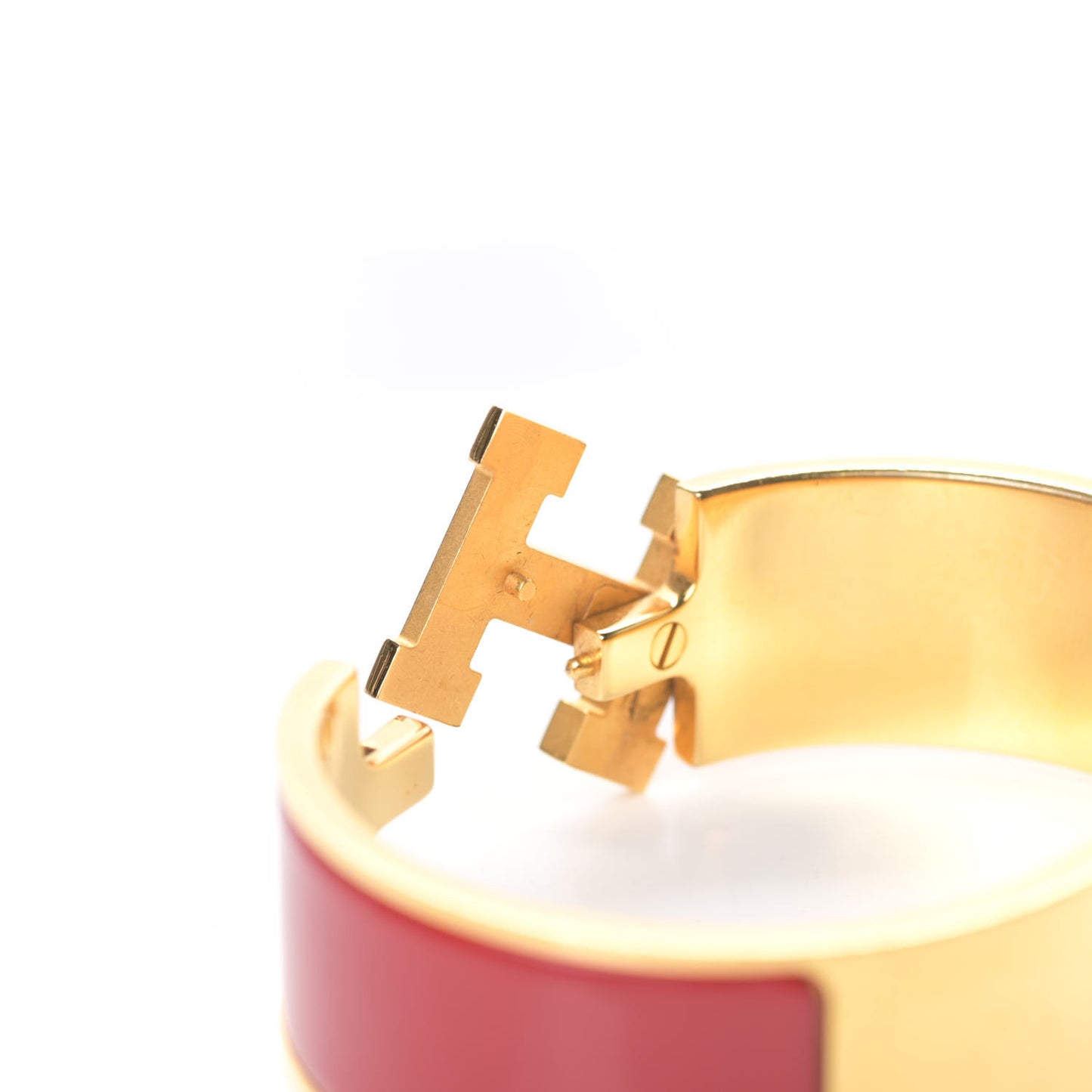 Enamel Wide Clic Clac H Bracelet PM Red