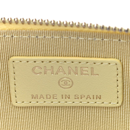 Chanel Caviar Quilted Zipped Key Holder Case Yellow 6 of 11