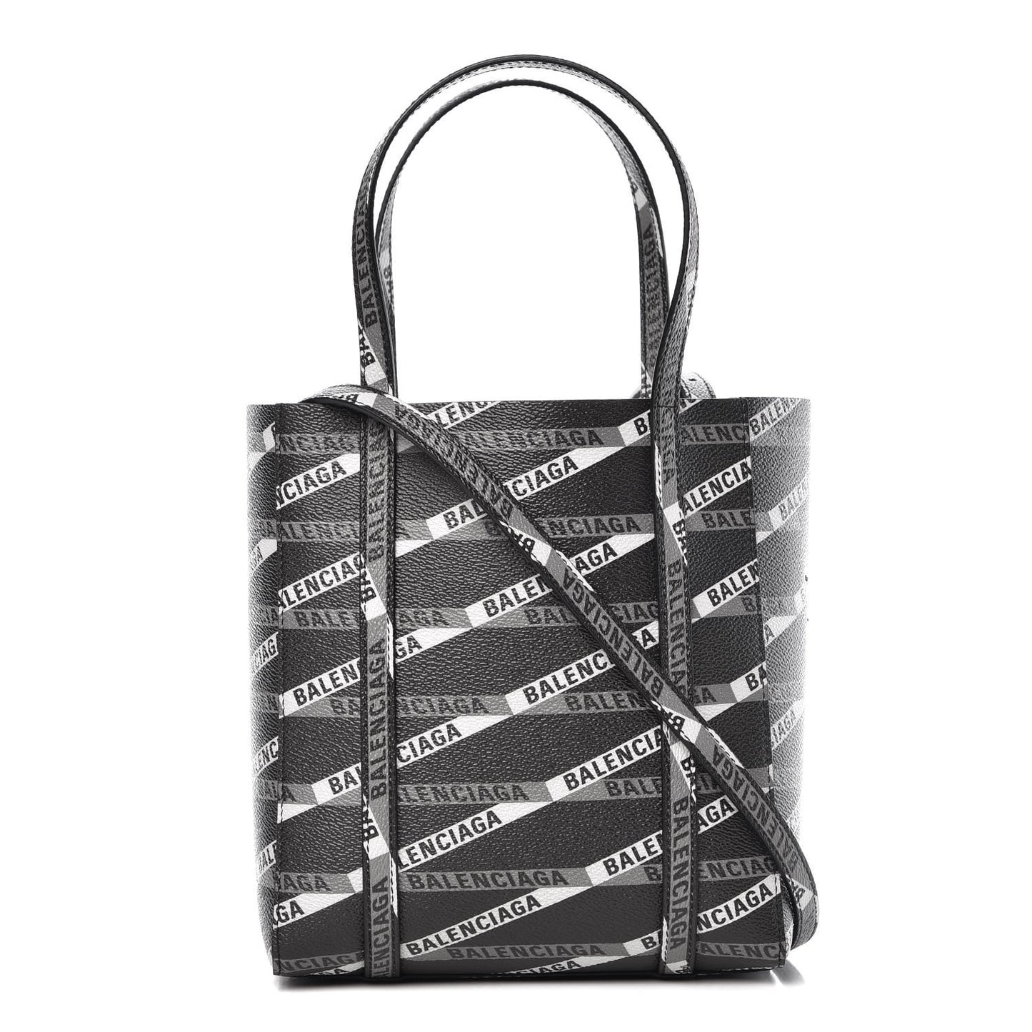Coated Canvas Losange Monogram Mini Tote Black Grey
