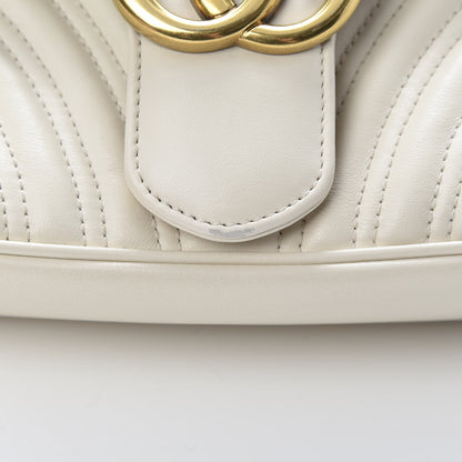 Gucci Calfskin Matelasse Small GG Marmont Shoulder Bag White 11 of 11