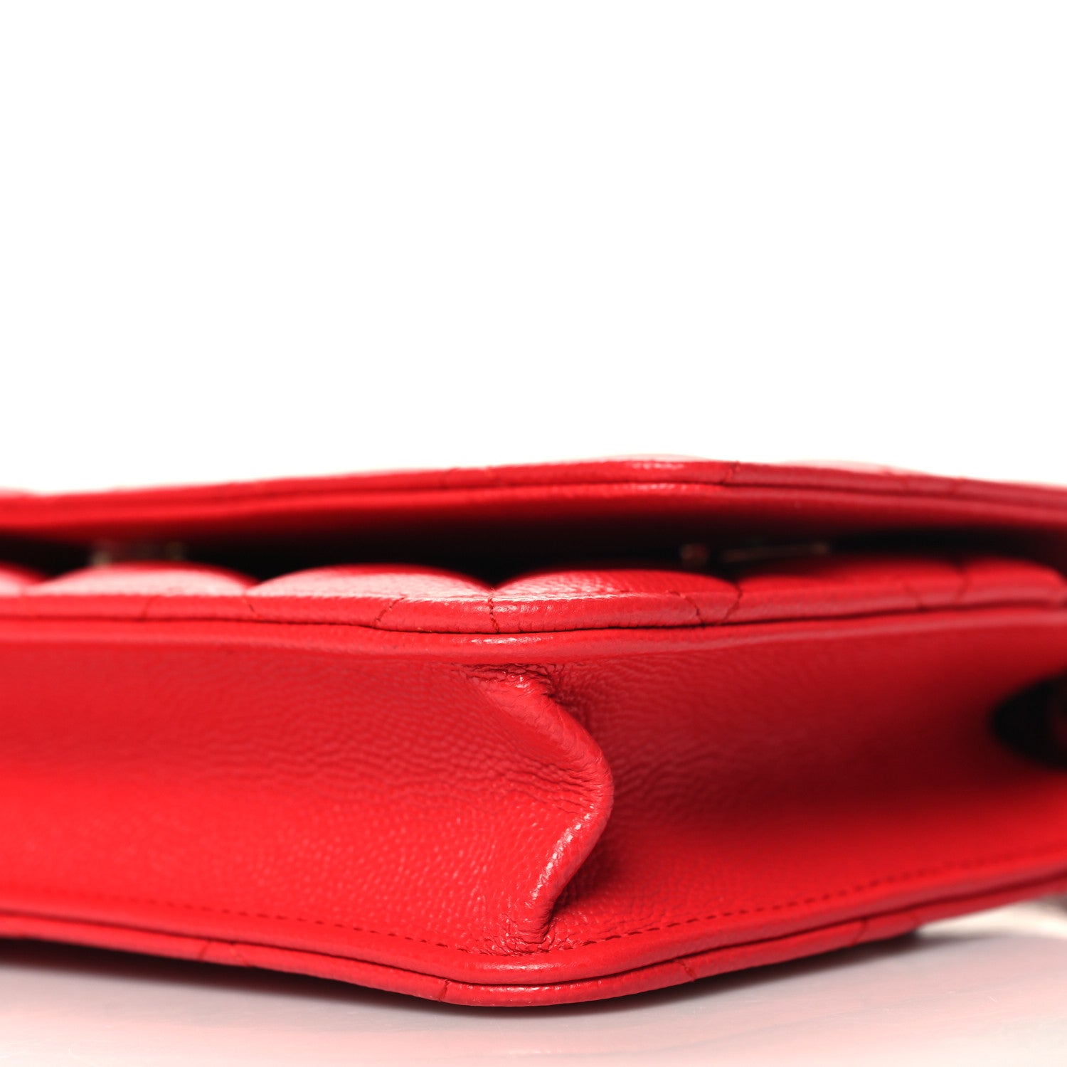 Chanel Caviar Quilted Wallet On Chain WOC Red 11 of 11
