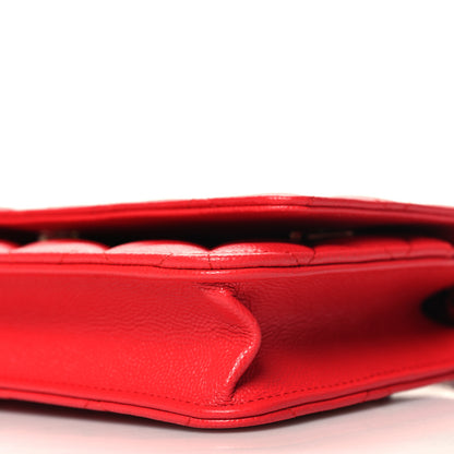 Chanel Caviar Quilted Wallet On Chain WOC Red 11 of 11