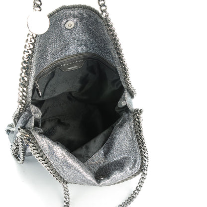 Stella McCartney Metallic Glitter Falabella Fold Over Tote Silver 5 of 9