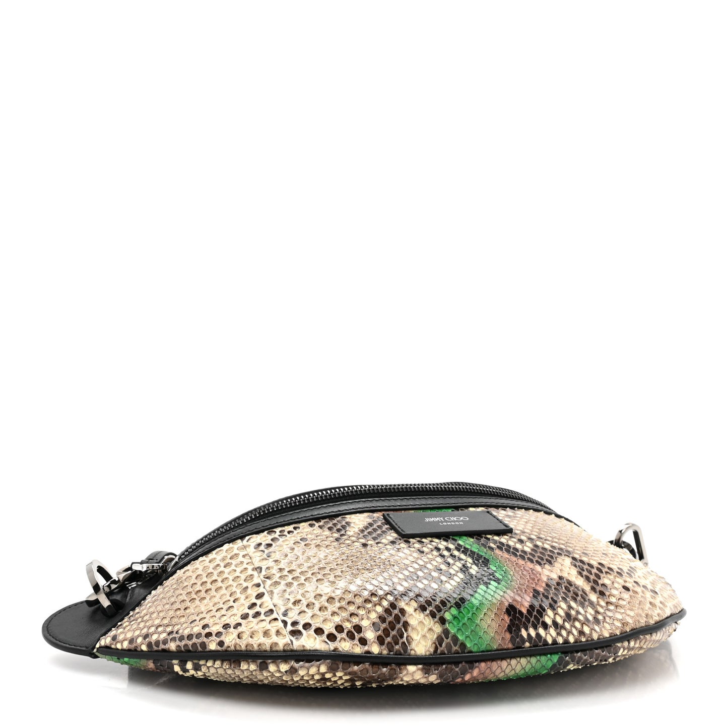 Snakeskin Belt Bag Beige Multicolor