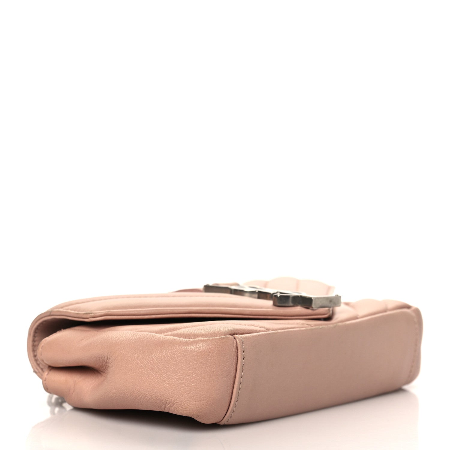 Saint Laurent Sheepskin Matelasse Monogram Classic Baby Chain Bag Pale Pink 4 of 10