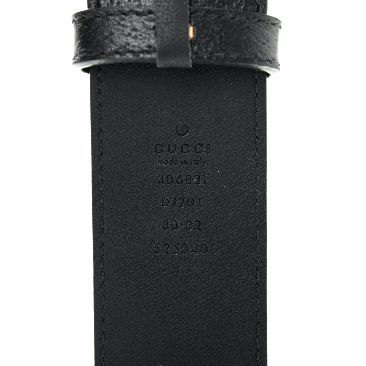 Textured Calfskin Double G 40mm Belt 80 32 Black