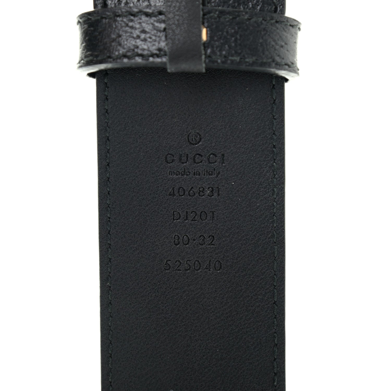 Gucci Textured Calfskin Double G 40mm Belt 80 32 Black 3 of 8