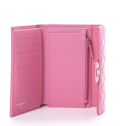 Chanel Caviar Quilted Small Flap Wallet Pink 4 of 9