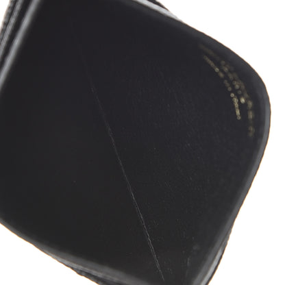 Saint Laurent Grain De Poudre Matelasse Chevron Monogram Credit Card Case Black 5 of 8