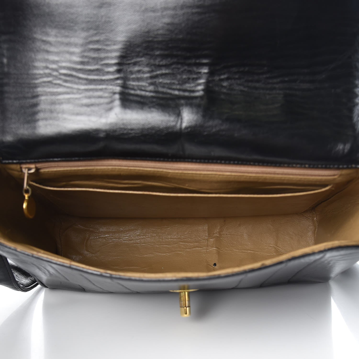 Chanel Lambskin Vertical Quilted CC Flap Shoulder Bag Black 5 of 18