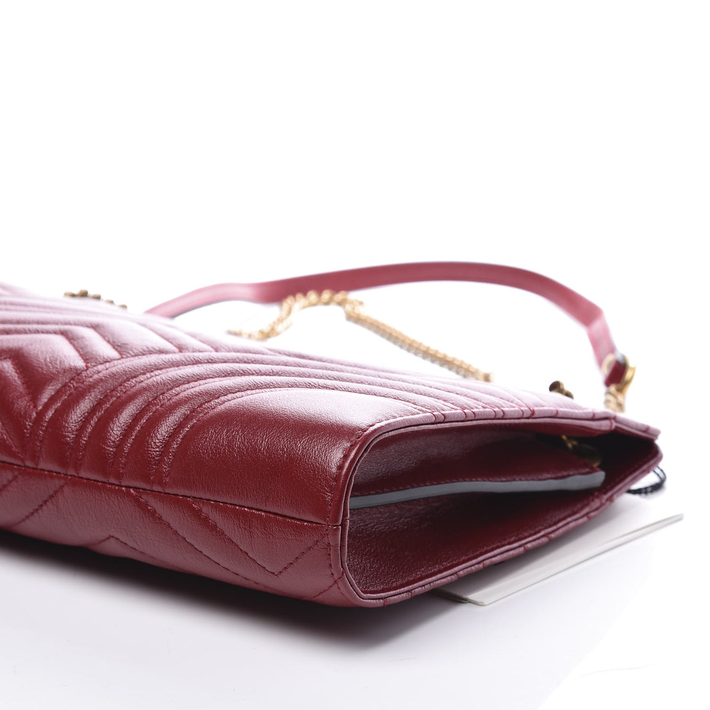 Azalea Calfskin Matelasse Heart Medium GG Marmont Slim Shoulder Bag Romantic Cerise