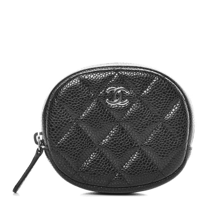 Chanel Caviar Quilted Zip Around Classic Coin Purse Black 1 of 10