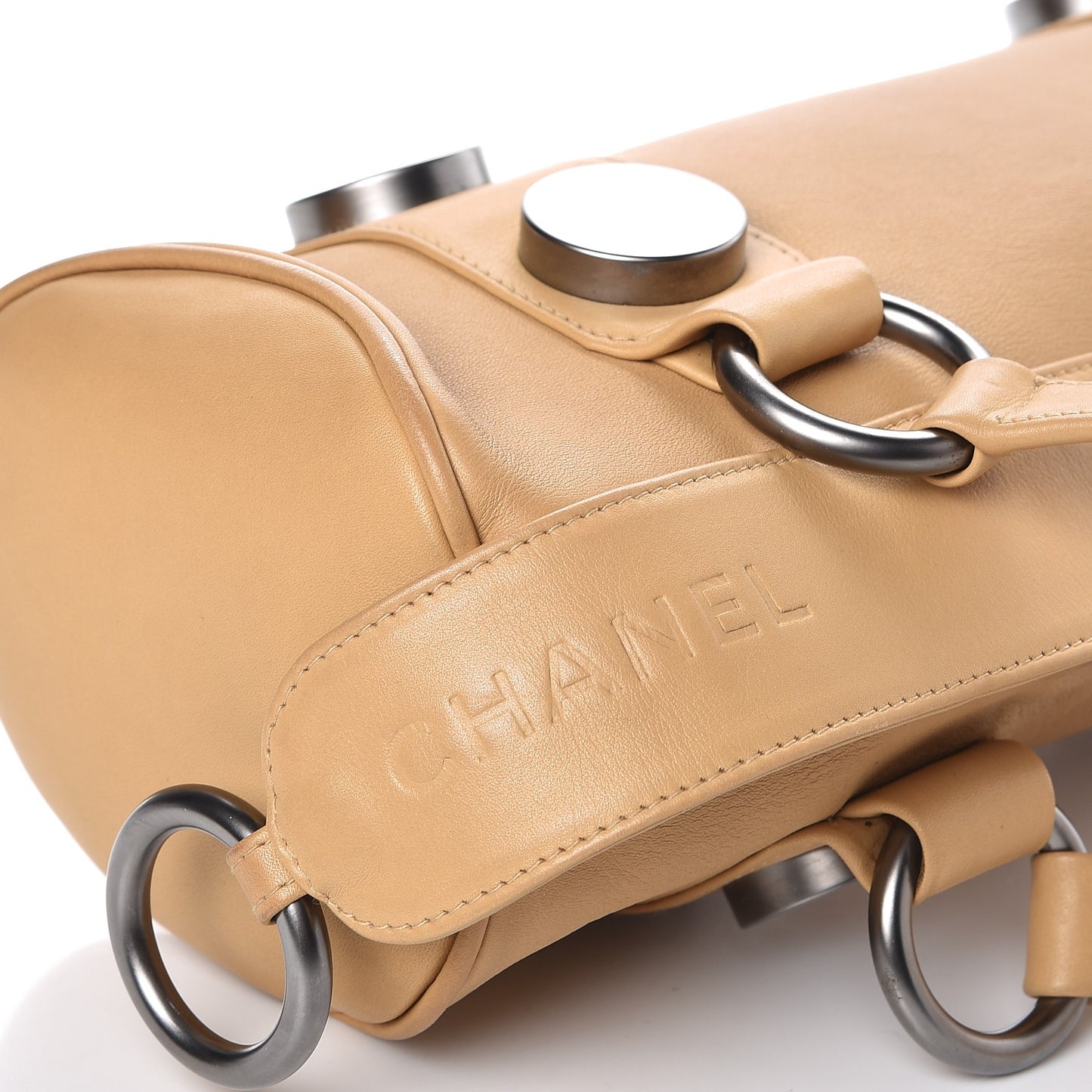 Lambskin CC Shoulder Bag Beige