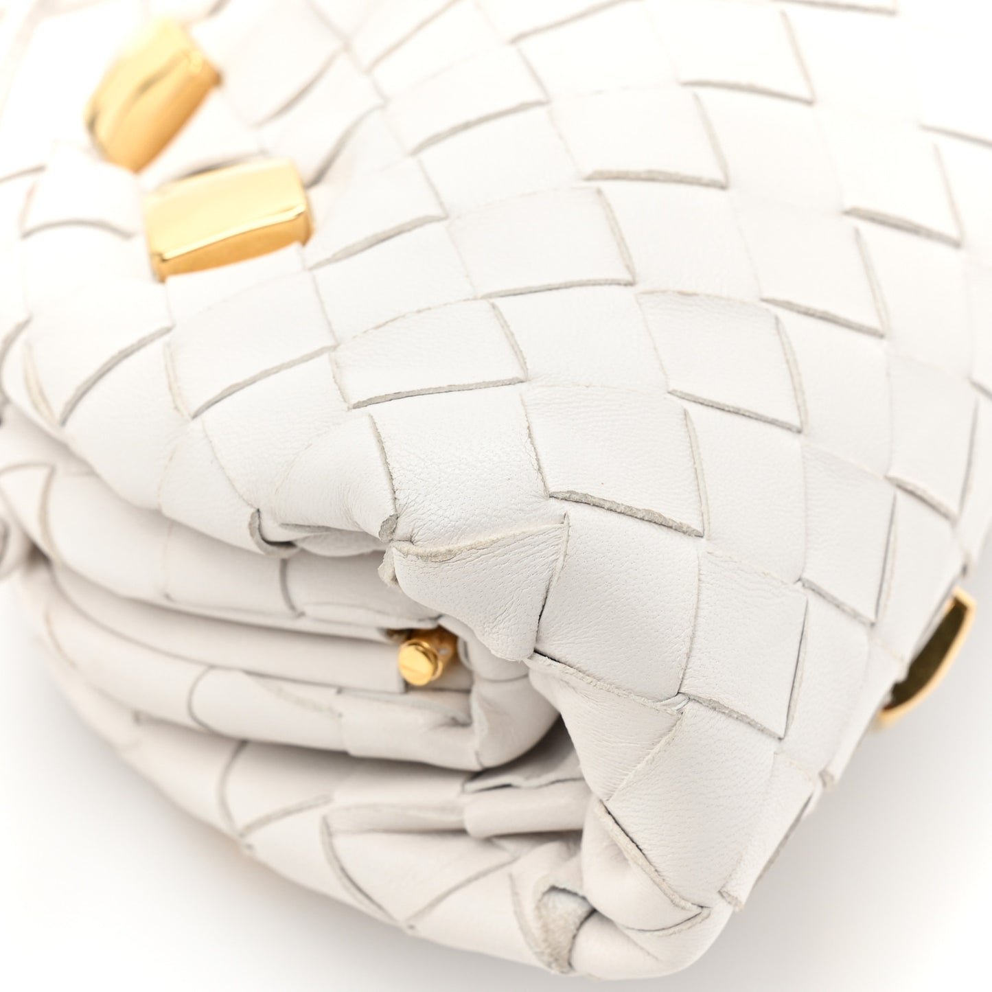Nappa Intrecciato Studded The Mini Pouch Chalk