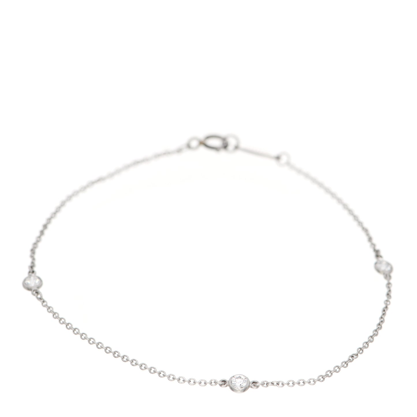 Platinum Diamond .15ctw Elsa Peretti Diamonds by the Yard Station Bracelet