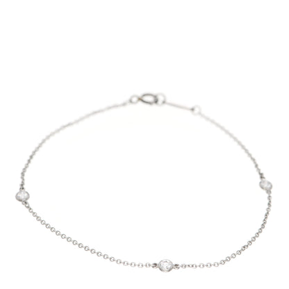 Tiffany Platinum Diamond .15ctw Elsa Peretti Diamonds by the Yard Station Bracelet 1 of 5