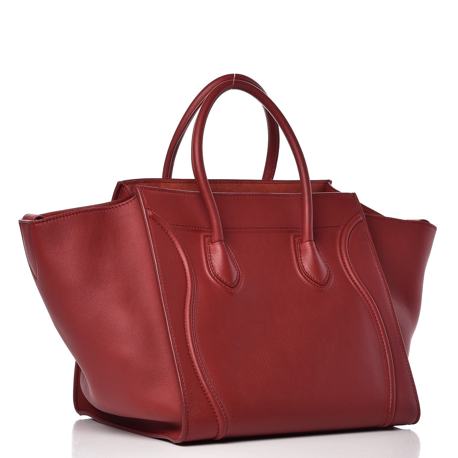 Celine Supple Calfskin Medium Phantom Luggage Red 3 of 10