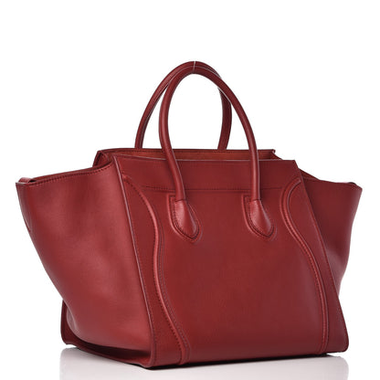 Celine Supple Calfskin Medium Phantom Luggage Red 3 of 10