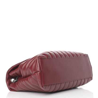 Saint Laurent Calfskin Y Quilted Monogram Medium Loulou Chain Satchel Palissandre 3 of 13