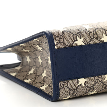 Gucci GG Supreme Monogram Stars Childrens Crossbody Tote Beige Ebony Yellow Royal 9 of 10