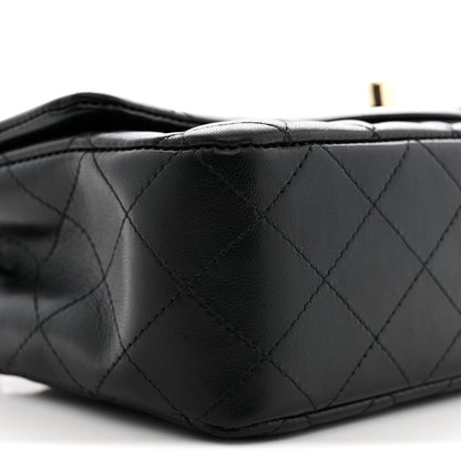 Chanel Lambskin Quilted Mini Rectangular Flap Black 9 of 11