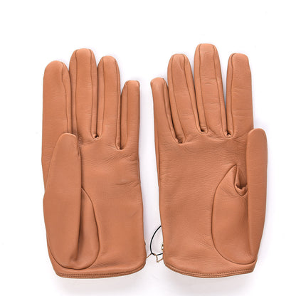 Chanel Lambskin Gloves 7.5 Camel 2 of 6