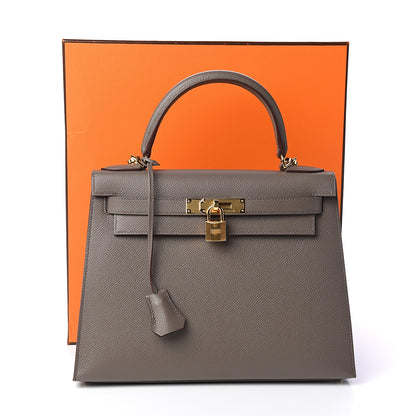 Hermes Epsom Kelly Sellier 28 Etain 10 of 10