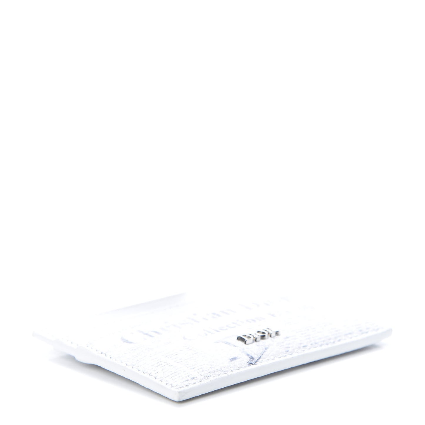 X DANIEL ARSHAM Grained Calfskin Newspaper Card Holder White