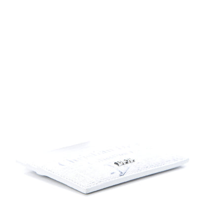 Christian Dior X DANIEL ARSHAM Grained Calfskin Newspaper Card Holder White 4 of 8