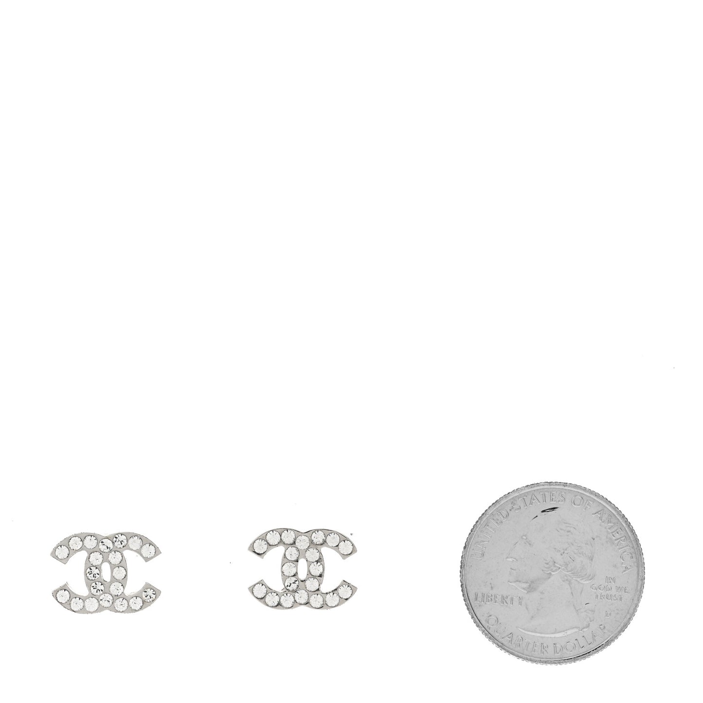 Crystal Mini Timeless CC Earrings Silver