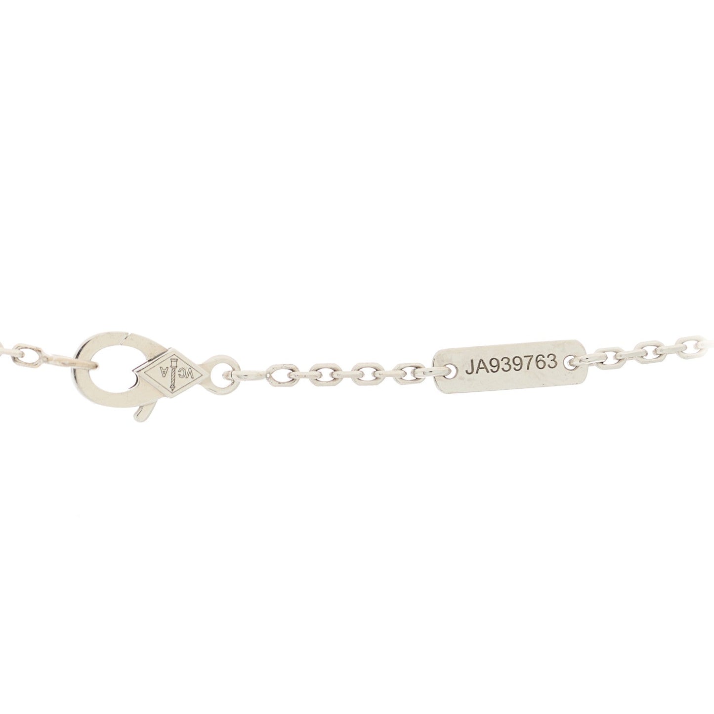 18K White Gold Diamond Small Lotus Pendant Necklace