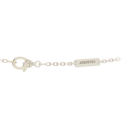 Van Cleef & Arpels 18K White Gold Diamond Small Lotus Pendant Necklace 5 of 6