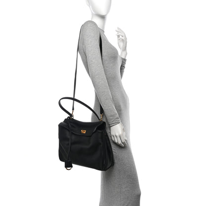 Balenciaga Natural Smooth Calfskin Medium Rodeo Top Handle Handbag Black 2 of 12